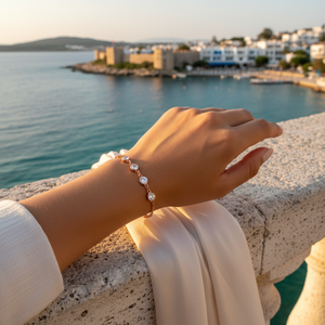 925 Sterling Silver <b>Stone</b> <b>Bracelet</b> Made in Turkey - Product Image 3
