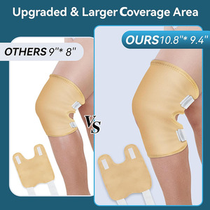 Castor Oil Pack Wrap Larger Knee Size Caster Oils <b>Compress</b> Pads for Elbow Arm Adjustable Strap Reusable Castor Oil Knee Wrap - Product Image 2