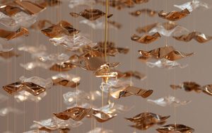 Lámparas de Escalera de Cristal con Ondas de Lujo Personalizables, Lámpara Colgante LED <span class=keywords><strong>para</strong></span> Proyectos Hoteleros y Diseño de <span class=keywords><strong>Interiores</strong></span> de Alta Gama - Product Image 5