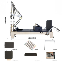 Tour de Pilates en bois d'érable de qualité supérieure, durable et réglable, avec demi-trapèze et lit semi-surélevé pour studio