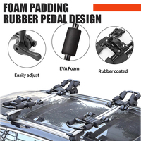 2 paires de supports de toit pour canoë, kayak, SUV, voiture, camion, porte-canot de style J, porte-canot pour voiture
