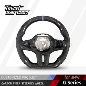 Volante Sportivo in Vera Fibra di Carbonio Personalizzato Design Classico per BMW Serie G 2017-2024 G01 G05 G11 G14 F90 <span class=keywords><strong>G20</strong></span> <span class=keywords><strong>G30</strong></span> G29 <span class=keywords><strong>G30</strong></span> - Product Image 2