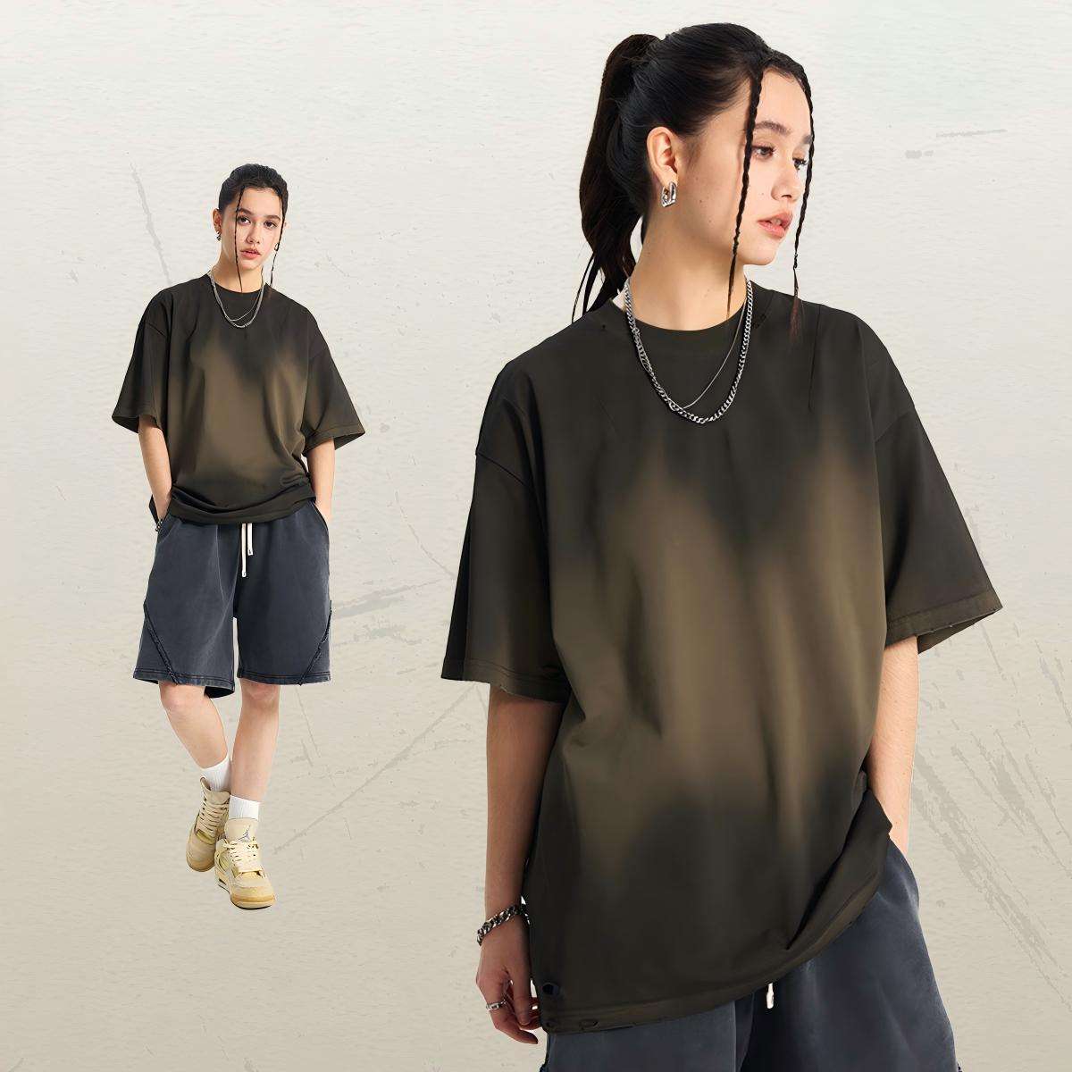 Washed black and green