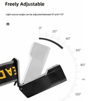 Linterna Frontal con Clip, Recargable, Sensor de Movimiento, Haz de Luz Amplio, LED, 2 Formas de Uso, para Pesca, Camping, Senderismo, Trabajo al Aire Libre
