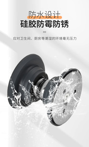 Butée de porte en plastique avec protection magnétique intégrée pour salon et hôpital, installation sans perçage - Product Image 2