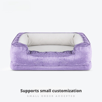 Coussin pour chien et chat en polycoton, housse amovible et lavable, matelas de couchage doux et chaud, accessoires d'intérieur, produits et fournitures