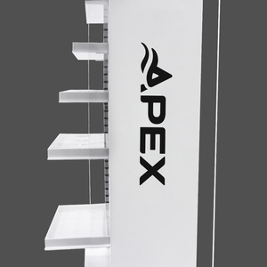 Apex 5 Lớp Hiển Thị Kim Loại Bị Khóa Mỹ Phẩm Hiển Thị Tủ Make up Hiển Thị Kệ Đứng Với Pusher Và Cửa - Product Image 5