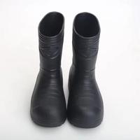 YL-25189 Grosir Sepatu Bot Hujan Anak Warna Hitam Setengah Betis, Tahan Air, Bahan EVA untuk Anak-Anak