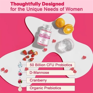 Gomitas Probióticas para Mujer de Marca Privada, 500mg, con Arándano Rojo, Apoyo a la Flora Vaginal, Microencapsuladas, Sin Azúcar, OEM, GMP, Muestra - Product Image 3