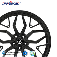 Jantes en aluminium forgé CF FORGED personnalisées, concaves profondes, finition noir mat avec liseré doré, multi-rayons, 19x9.5 pouces, 5x120 pour M3 F80 G80 Track