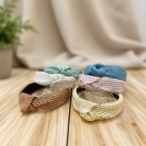 Fascia per capelli piatta con laccio, design annodato largo, per donna, accessori per capelli fatti a mano, moda casual - Product Image 3