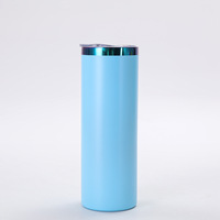 Bouteille d'eau personnalisable en acier inoxydable à double paroi de 20 oz, plaquée arc-en-ciel, avec paille, gobelets réutilisables gravés