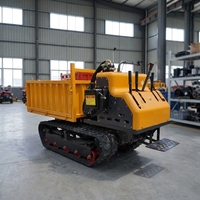 Livraison Gratuite - Dumper sur Chenilles de 1,5 Tonne pour le Transport de Sable et de Pierre sur Chantier de Construction