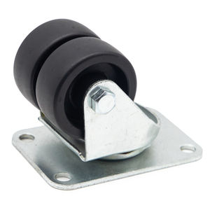 Langlebige 2 "Dual Wheel <span class=keywords><strong>Caster</strong></span> Hochleistungs-Lenkräder mit kleinem Wagen aus TPR-Polyurethan-PP-Werks versorgung - Product Image 2