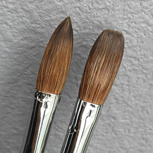 2025 Allemagne Ronde 100 Kolinsky Acrylique Brosse À Ongles Taille 16 Japon Kolinsky Acrylique Brosse À Ongles Art Brosse Lisse pour Ongles OEM/ODM - Product Image 4