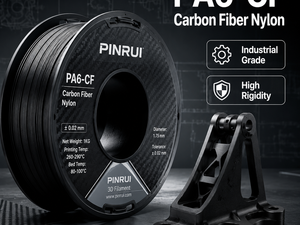 PINRUI PA6-CF Nylon-Kohlefaser-Filament 1,75mm, Industriequalität Hochfestes 3D-Drucker-Filament für Bambu Lab, 1kg - Product Image 5