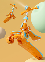 Trottinette pliable légère pour enfants avec hauteur réglable, plateforme lumineuse et système de direction par inclinaison pour garçons et filles
