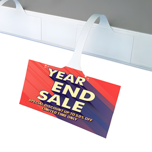 Glass Shelf Label Holders with Inserts Wobbler - Product Image 1