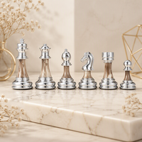 Jeu d'échecs haut de gamme en métal imitation bois pour collection professionnelle et cadeaux d'affaires, échecs occidentaux