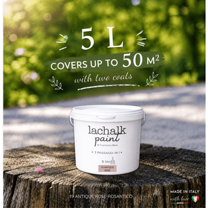 19 ANTIQUE ROSE 5lt LaChalk the evolution of <b>chalk</b> paint Where <b>chalk</b> meets resin: Hybrid <b>Chalk</b> Resin Paint made in Italy - Product Image 2