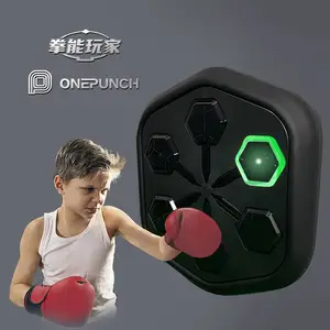 ONEPUNCH Smart Boxing Machine Wall Mounted, Music Boxing Machine with LED,  Electronic Punching Machine with Phone Holder & Boxing Gloves for Home