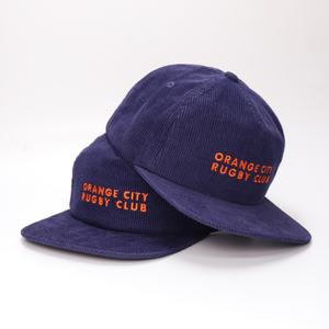 Gorras de Pana Personalizadas de 5 Paneles con Logotipo Bordado Plano y Cierre a Presión - Product Image 1