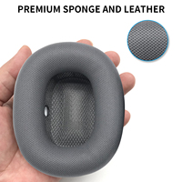 Couvre-oreilles de remplacement avec mousse à mémoire de forme en cuir protéiné et aimant pour Airpods Max