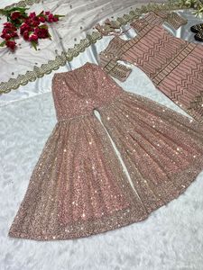 Red de estilo indio y pakistaní con bordado, traje Salwar Kameez para mujer, vestido de diseñador pesado, calidad Premium - Product Image 4