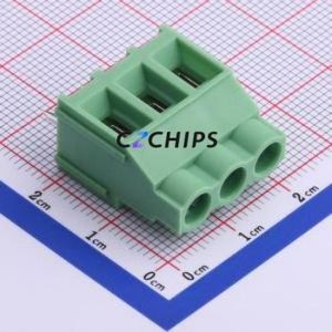 XY636-6.35-3P Screw Terminal Block Through hole Component (THT),P=6.35mm Connector 1x3P 6.35mm Green Through Hole - Product Image 1
