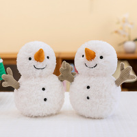 Boneka Salju Plush Super Lembut 25cm Warna Campur, Mainan Natal Isi Kapas PP, Hadiah Ulang Tahun yang Menenangkan, Bantal, Cocok untuk Mesin Cakar