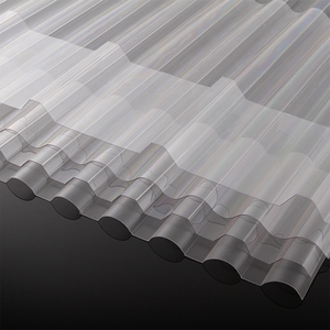 Lastra in Policarbonato Ondulato Leggera ad Alta Resistenza agli Urti, Lastra <span class=keywords><strong>di</strong></span> <span class=keywords><strong>Copertura</strong></span> Ondulata Trasparente - Product Image 1
