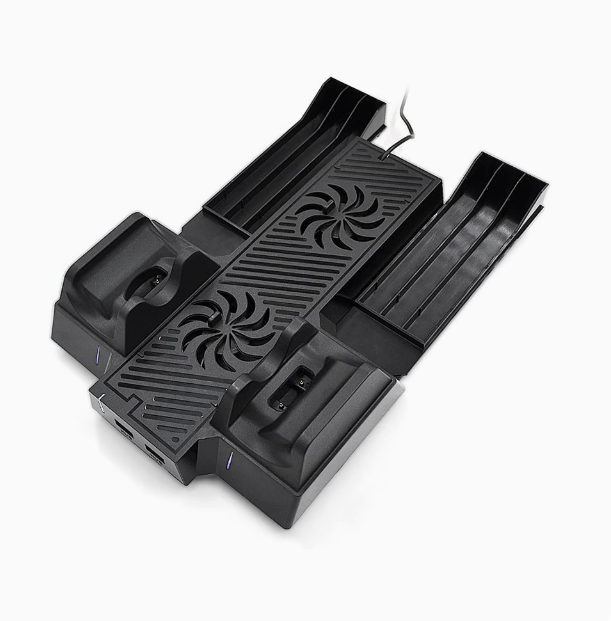 Vertical Cooling Stand Cooler Fan for Xbox One X , Controller Charger With 2 HUB Ports & Discs Storage Rack One X Charging Base