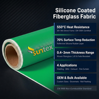 Tissu en fibre de verre flexible enduit de silicone de 0,4 mm, léger, protection contre la chaleur, protection contre les éclaboussures de soudure