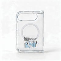 Coque de téléphone de luxe N52 magnétique puissante anti-chute antichoc transparente en TPU PC anti-jaunissement, vente en gros pour iPhone Duo