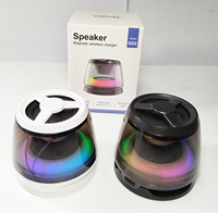 Enceintes sans fil portables multifonctionnelles, lampe colorée RGB pour fête, enceinte musicale Hi-Fi, enceinte avec charge magnétique sans fil pour téléphone