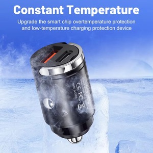Universal Car Charger 100W Dual Port <b>USB</b> Type-<b>C</b> PD 3.0 <b>USB</b>-A QC 3.0 Fast Charging <b>Adapter</b> for Android iPhone - Product Image 3