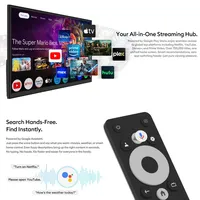 Moniteur intelligent Google TV 185 pouces avec panneau IPS 60 Hz pour téléphone, PS5, ordinateur portable, deuxième écran