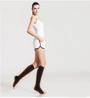Bas transparents à bout ouvert pour dames, chaussettes moulantes en Nylon pour filles, à haute Compression, Design personnalisé