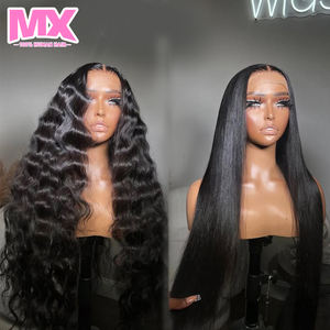 Rohes Vietnamesisches Natürliches 13x6 Klebstofffreies Echthaar-Perücken Echthaar-Lace-Front-Perücke Cuticle Aligned Hair 360 HD Full Frontal Lace Wig - Product Image 5