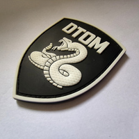 Badge tactique DTOM en PVC, à coudre, avec appliqué en dentelle, motif serpent 3D, crochet de ceinture, décoration vestimentaire, patch en caoutchouc, design personnalisé, souple