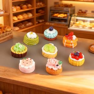 Breloques en résine <span class=keywords><strong>C5</strong></span> Kawaii en forme de gâteau coloré, cabochons mignons pour desserts, pour loisirs créatifs, coques de téléphone, aimants de réfrigérateur, décorations pour enfants - Product Image 4