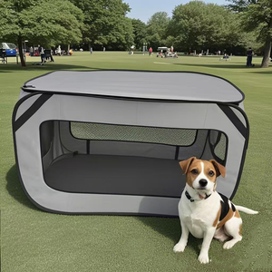 Taşınabilir Nefes Alabilen Oxford Kumaş Evcil Hayvan Kafesi (Kedi ve Köpekler İçin) Araba Kullanımı İçin Fermuarlı Kapatma ile Kolay Monte Edilir - Product Image 2
