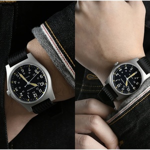San Martin Men's Pilot <b>Watch</b> NH35 Automatic <b>Mechanical</b> Nylon Strap 38.5mm Simple Sapphire Waterproof Luminous - Product Image 4