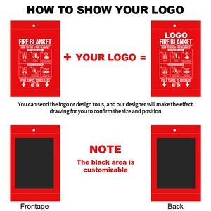 Istruzioni multilingue 100% coperta antincendio in fibra di vetro 1M X 1M resistente al calore per uso domestico in tutto il mondo - Product Image 5