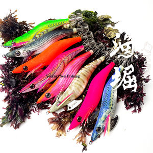 Leurre de Pêche en Mer Yuku 3.5 3.0 Turlutte EGI en Bois Hameçon Appât Souple en Soie pour <span class=keywords><strong>Crevette</strong></span> Seiche Calmar - Product Image 2