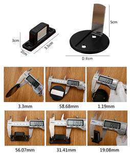 2025 थोक भारी शुल्क वसंत दरवाजा धारक फर्श पर लगे स्टेनलेस स्टील काले विंडप्रूफ चुंबकीय विरोधी टकराव दरवाजा स्टॉपर - Product Image 2