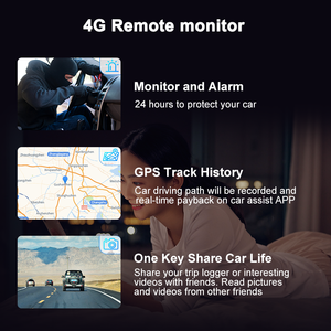 Caméra de voiture 3CHs 4g <span class=keywords><strong>Android</strong></span> 8.12+32 avec support spécial ADAS, prise en charge de la carte 256g, streaming en direct 4g, enregistreur vidéo de voiture 4g, miroir - Product Image 3