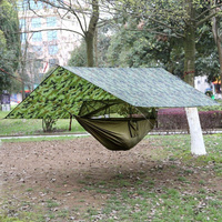 Équipement de camping, hamac léger et portable avec auvent, hamac de camping en nylon adapté à la randonnée et au jardin.