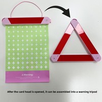 Sac poubelle de voiture en PE imperméable avec impression de logo personnalisé, poubelle portable pour voiture, sac de rangement d'urgence triangulaire pour le nettoyage