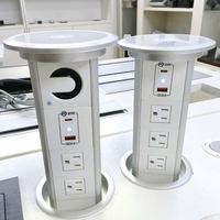 Prise électrique escamotable motorisée standard USA avec chargeur sans fil 15W et chargeur rapide PD20W – Offre Spéciale